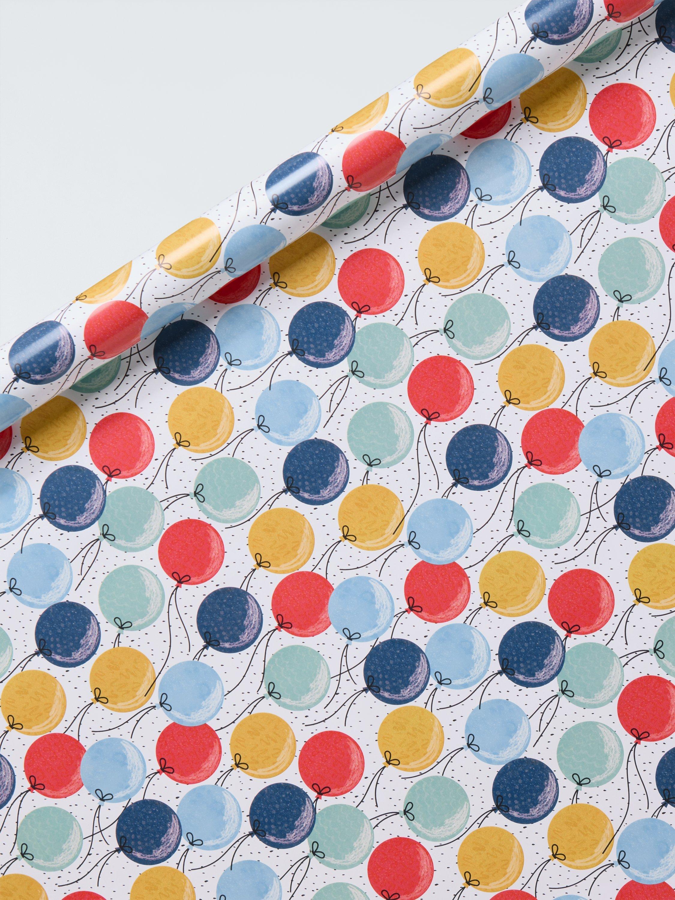 John Lewis balloon print multi-colour wrapping paper 3-metre roll, UK version