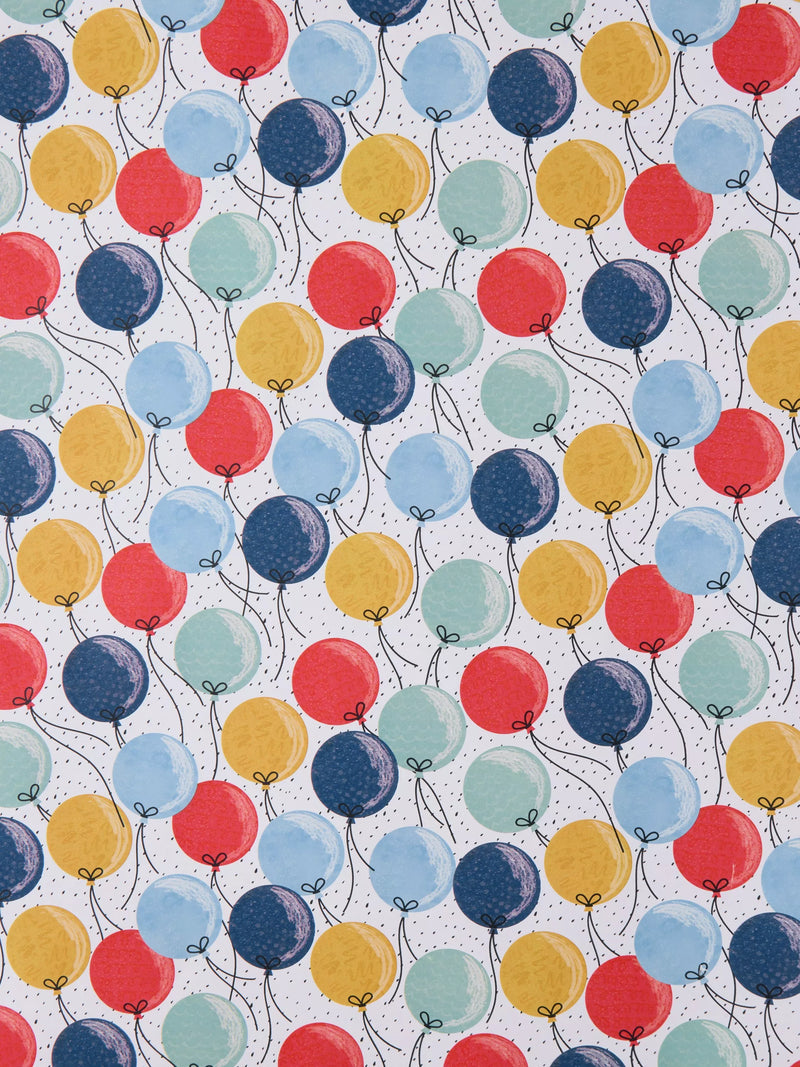 John Lewis balloon print multi-colour wrapping paper 3-metre roll, UK version