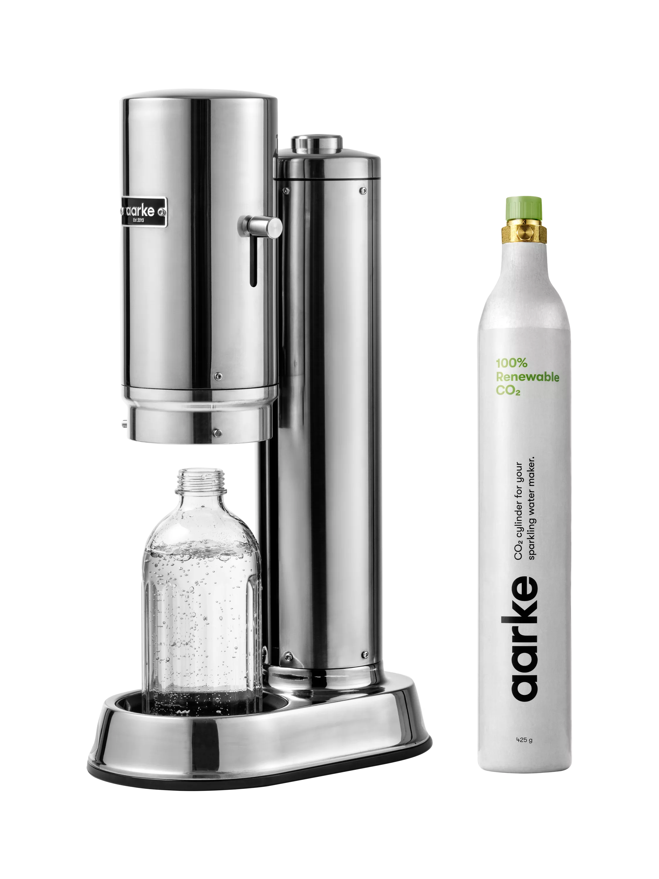 Aarke Carbonator Pro Sparkling Water Maker Kit, Steel