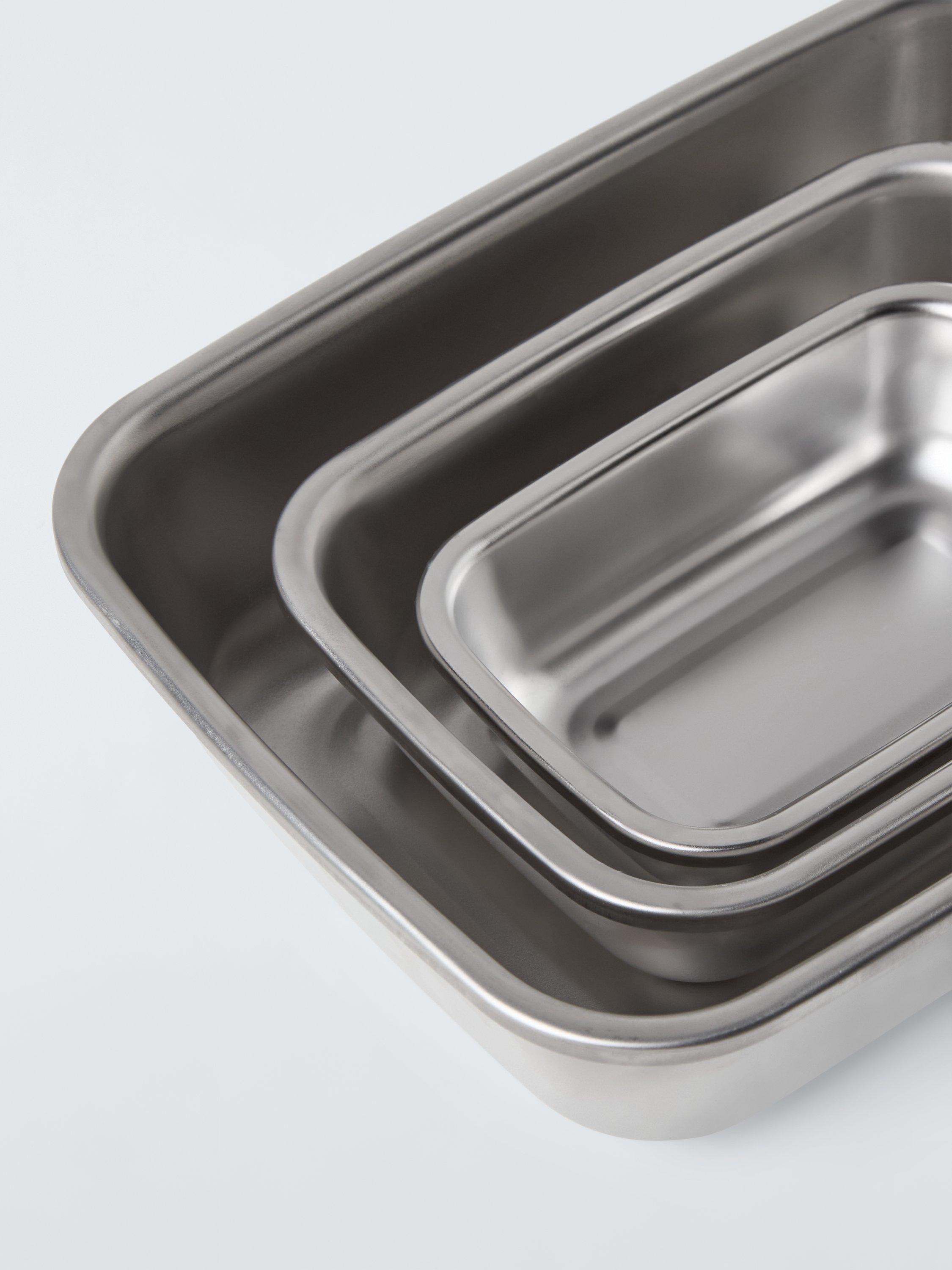 John Lewis x Deliciously Ella stainless steel food storage set, 3 sizes - British product