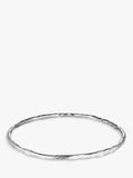 Slimline Textured Silver Bangle with Lost Wax Casting
