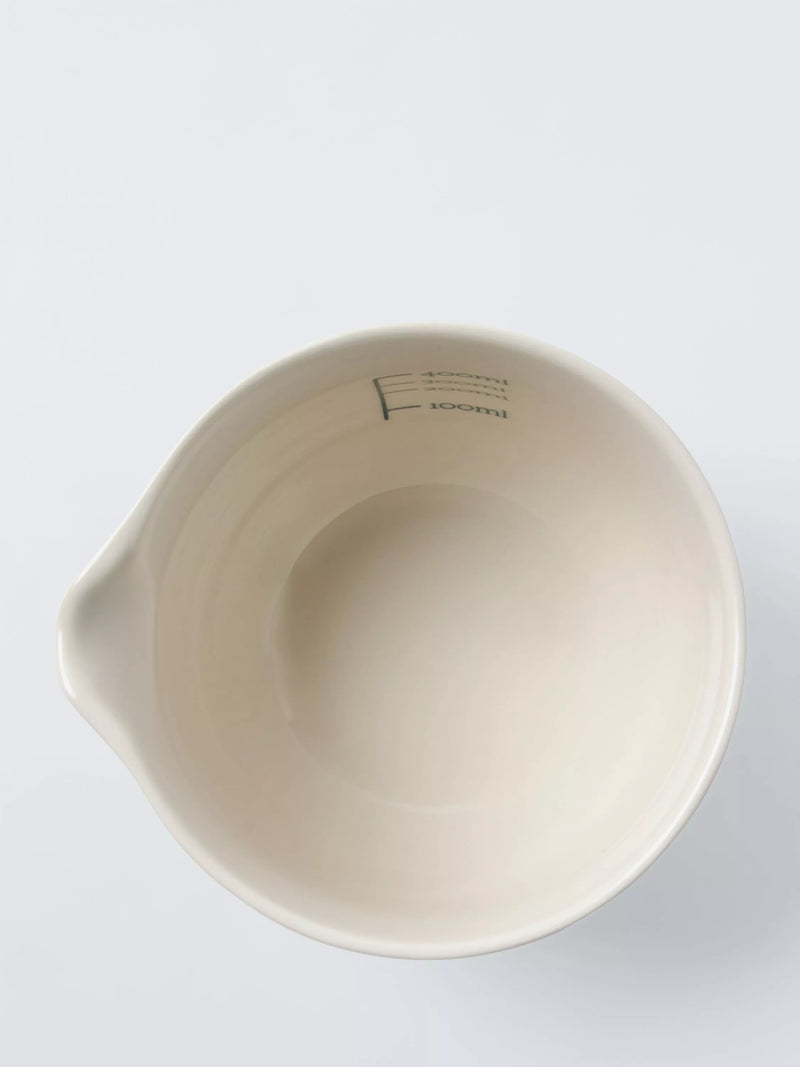 John Lewis x Deliciously Ella fine china mixing jug stone 400ml - British product