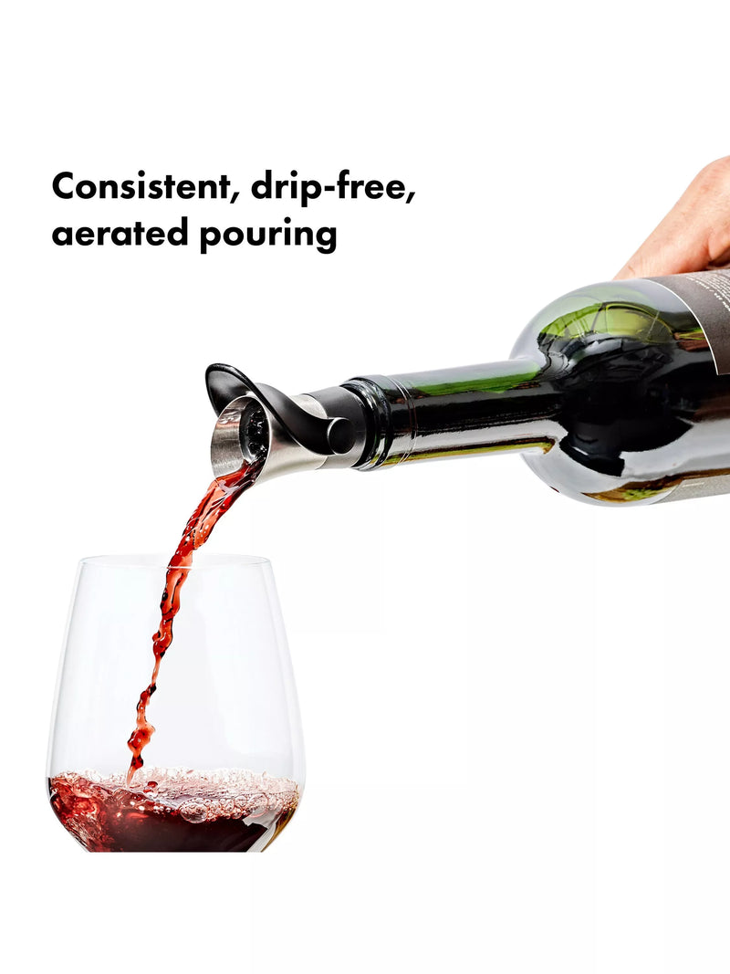OXO wine stopper and pourer stainless steel, imported from the UK