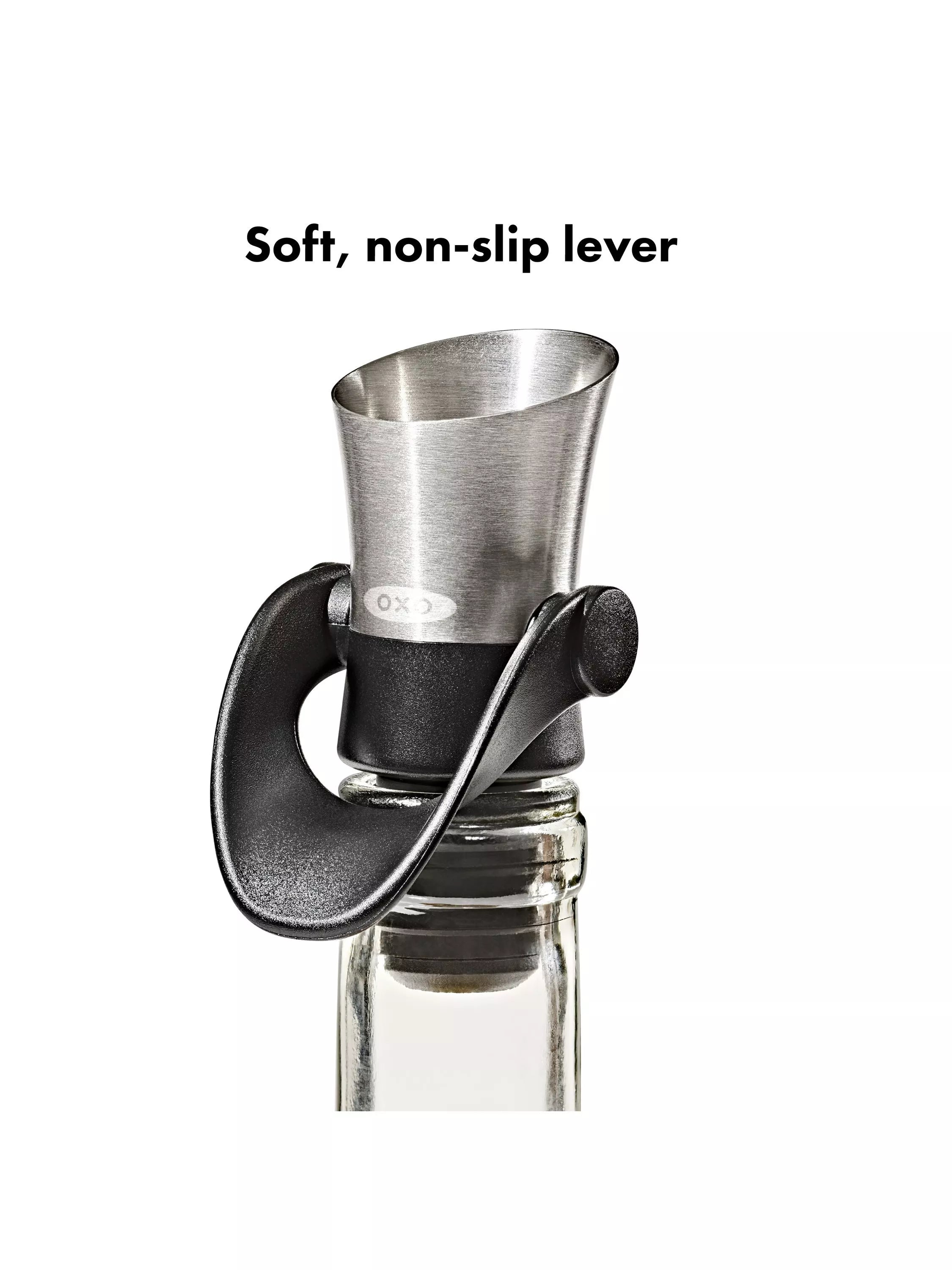 OXO wine stopper and pourer stainless steel, imported from the UK