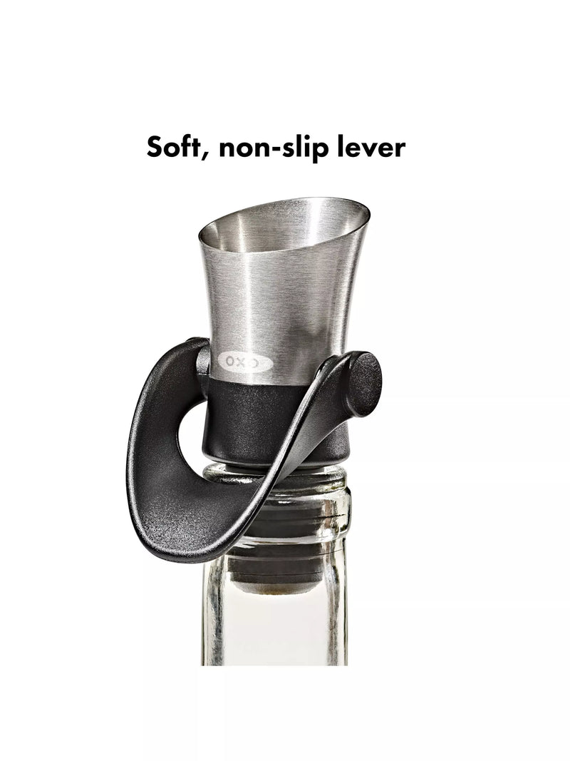 OXO wine stopper and pourer stainless steel, imported from the UK