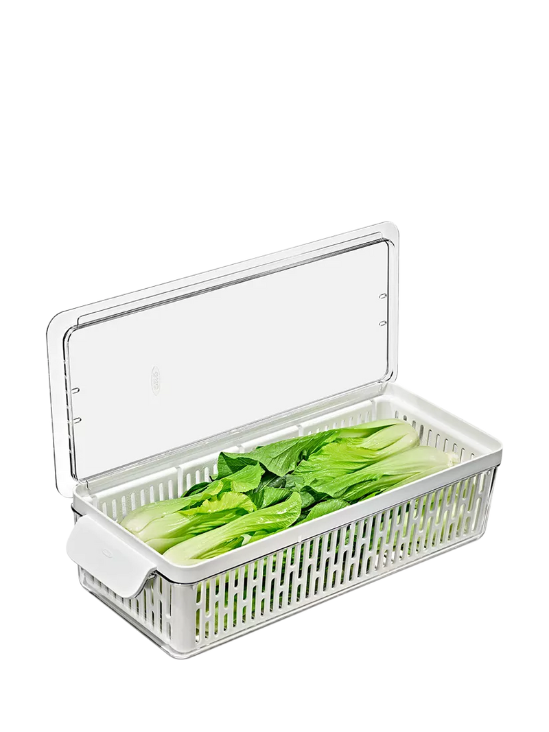 OXO long produce saver storage bin for vegetables, UK version
