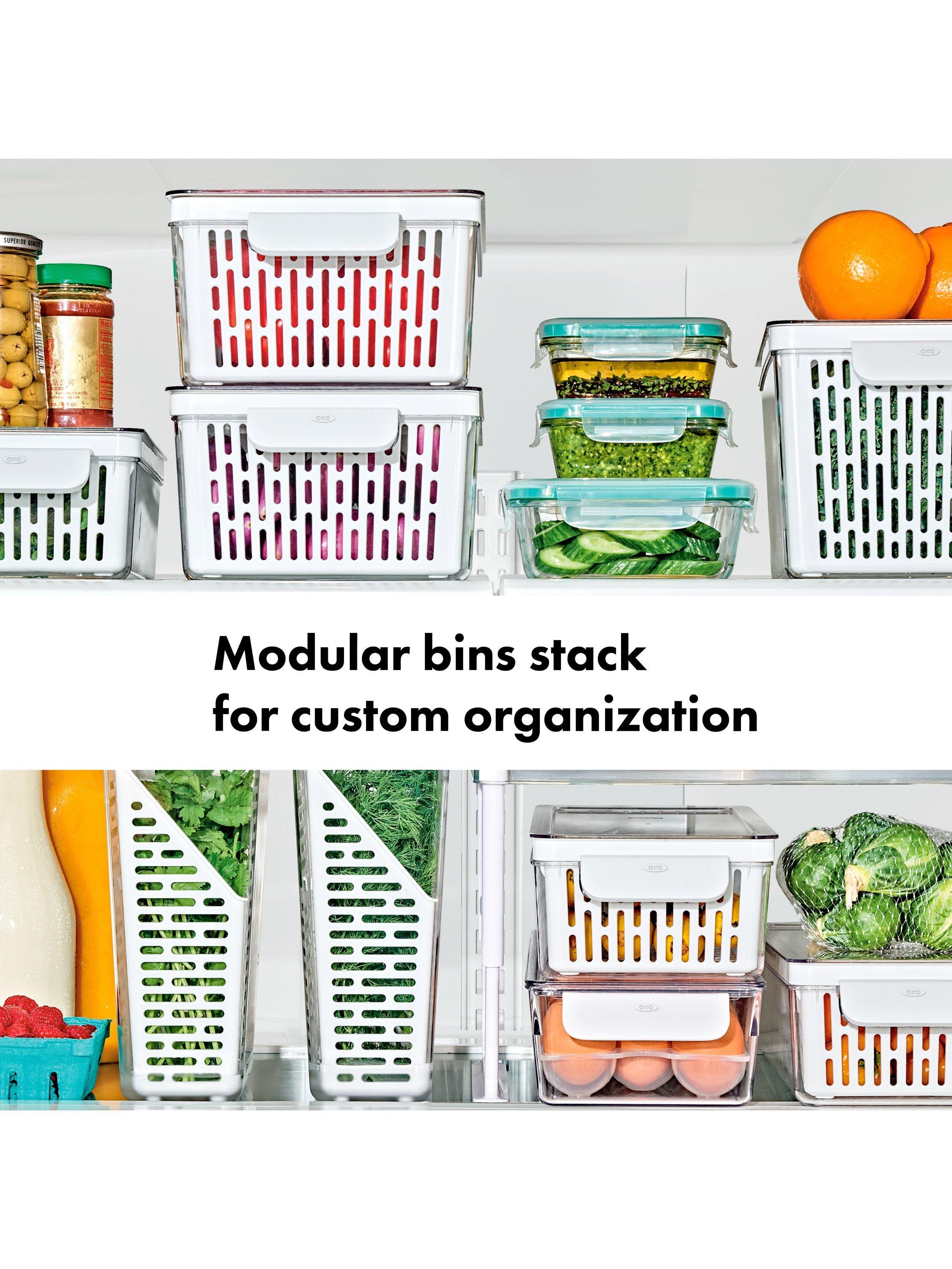 OXO Medium Produce Saver fridge storage bin, UK version
