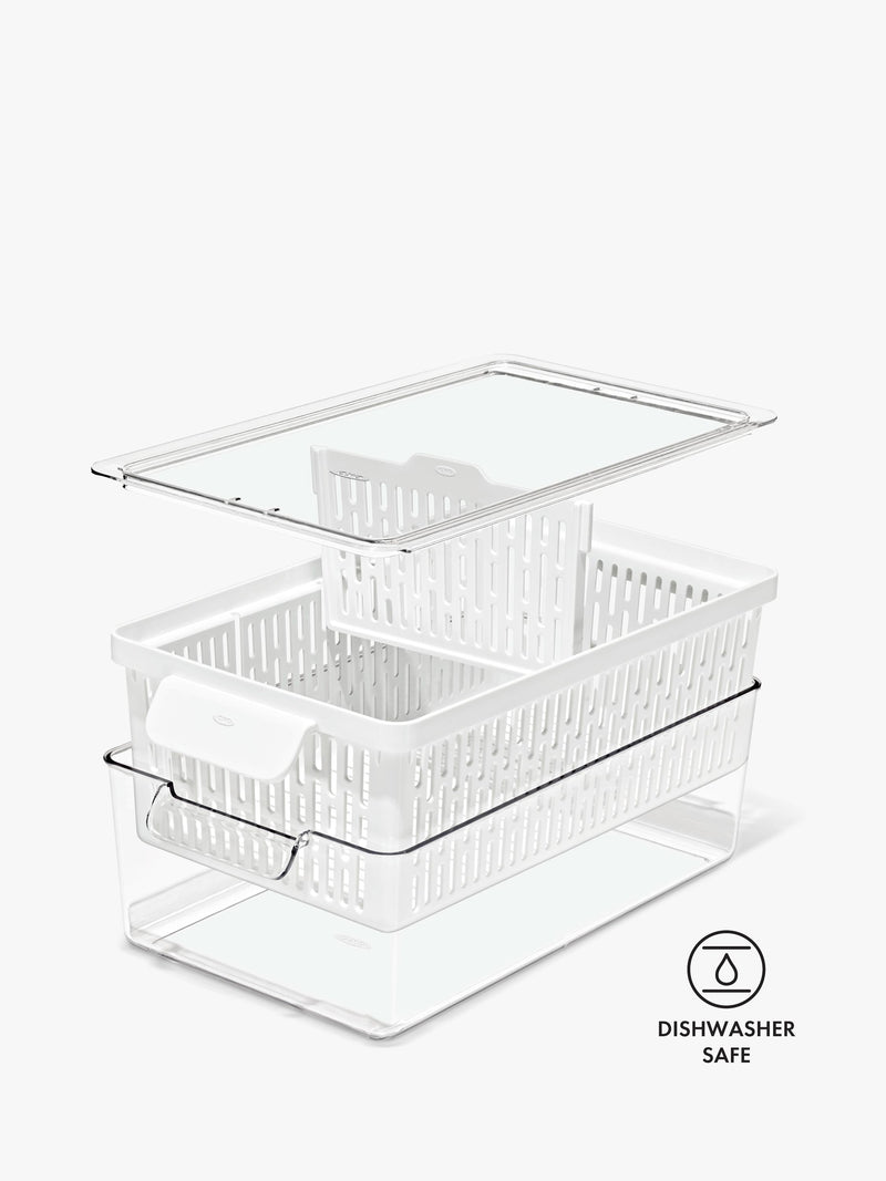 OXO Medium Produce Saver fridge storage bin, UK version