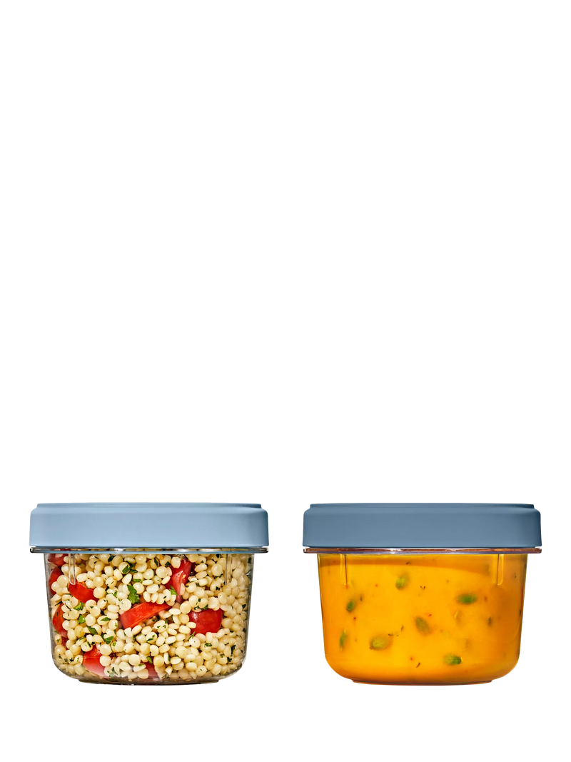 OXO Good Grips Twist & Stack storage container set 550ml blue clear (British brand)