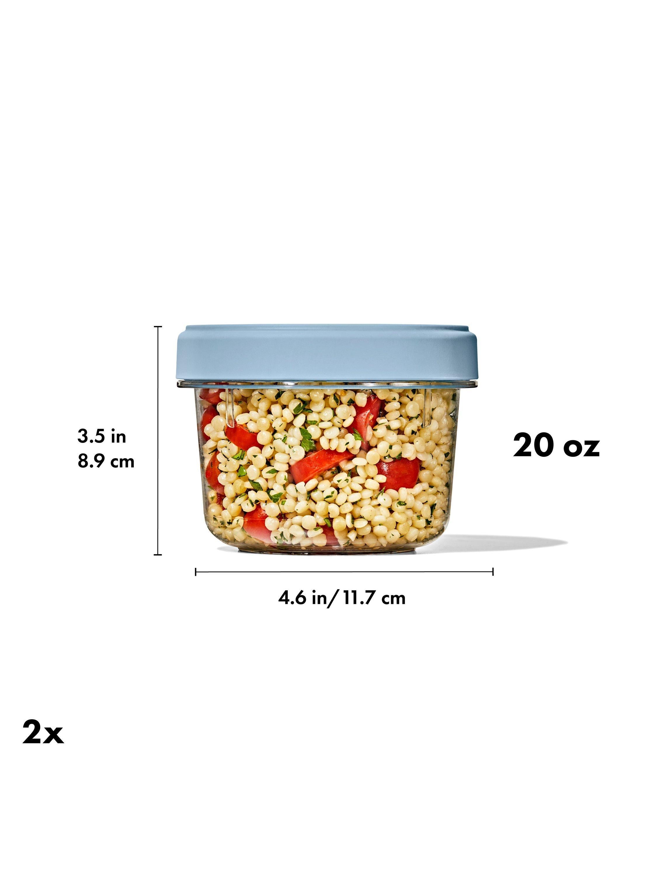 OXO Good Grips Twist & Stack storage container set 550ml blue clear (British brand)