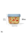 OXO Good Grips Twist & Stack storage container set 550ml blue clear (British brand)