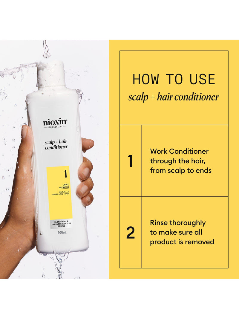 Nioxin Scalp and Hair Thickening Conditioner for Natural Hair with Light Thinning, 300ml, imported from the UK