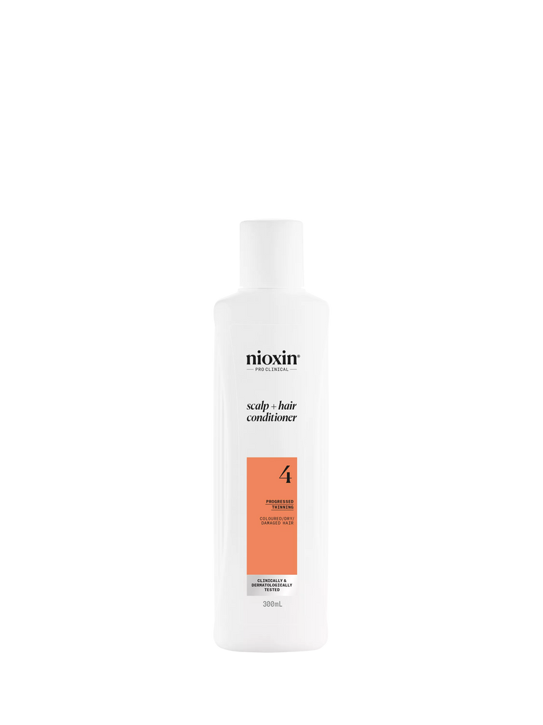 Nioxin Pro Clinical System 4 Scalp + Hair Thickening Conditioner for Coloured Or Dry Damaged Hair with Progressed Thinning, 300ml