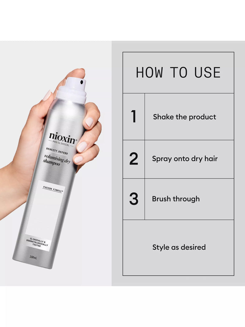 Nioxin volumising dry shampoo 180ml, imported from the UK