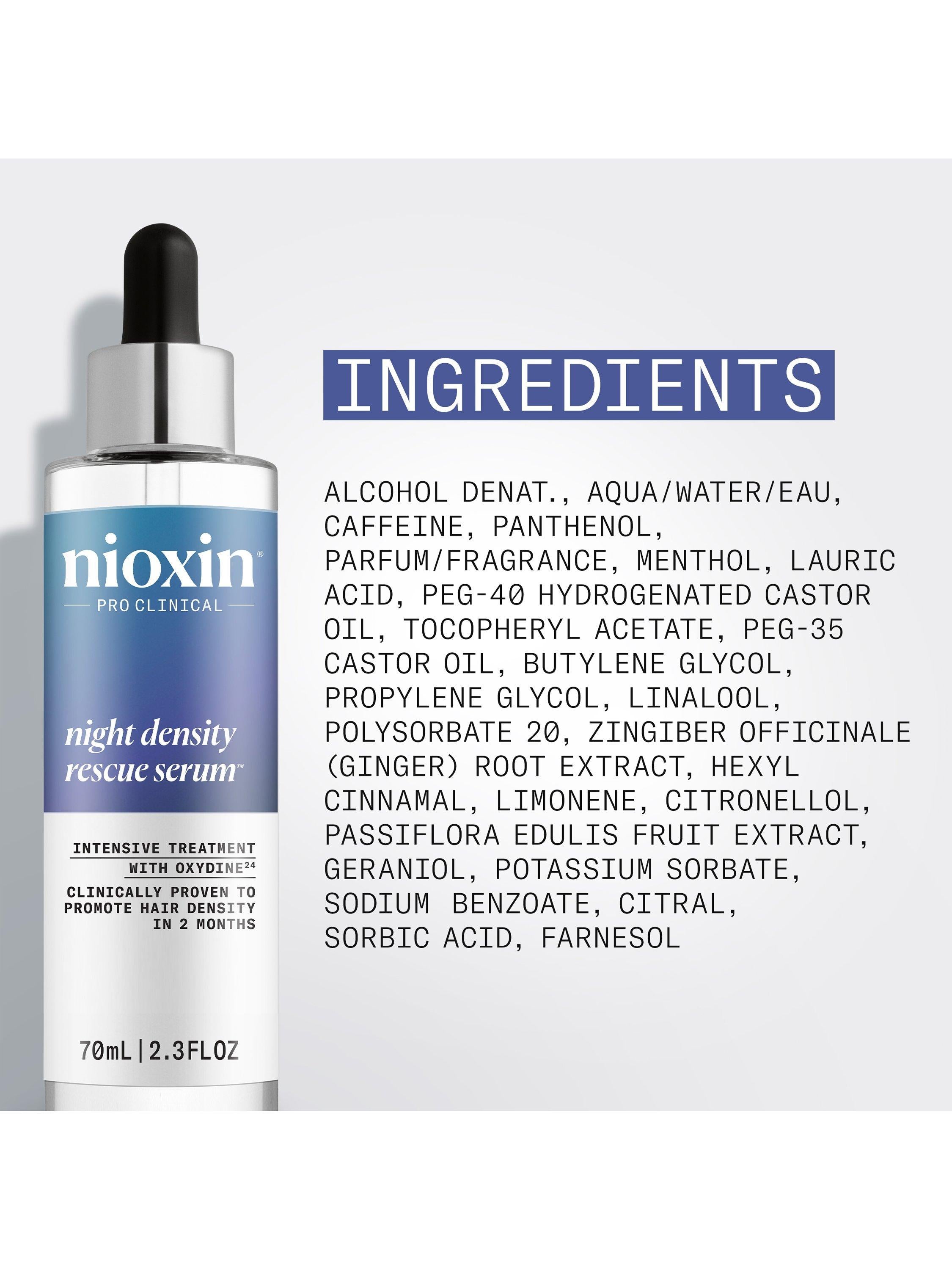 Nioxin hair thickening serum Night Density Rescue 70ml, UK version