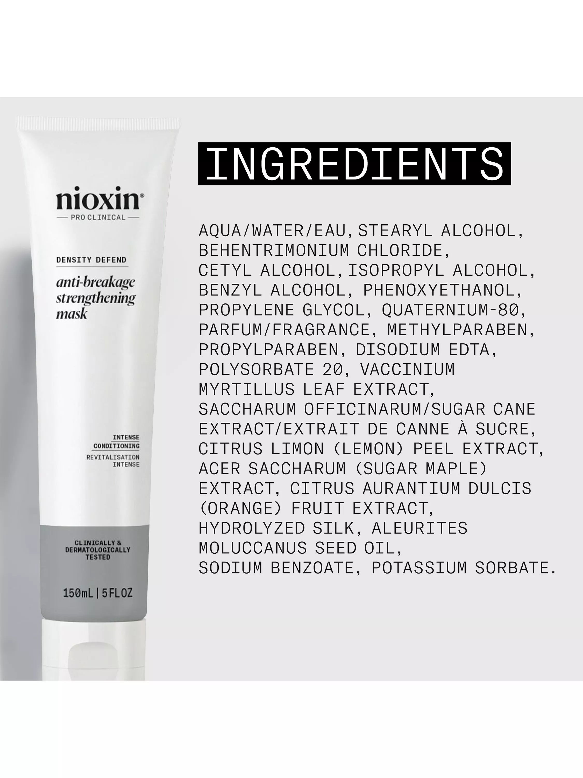 Nioxin Density Mask for thinning coloured hair 150ml (British brand)