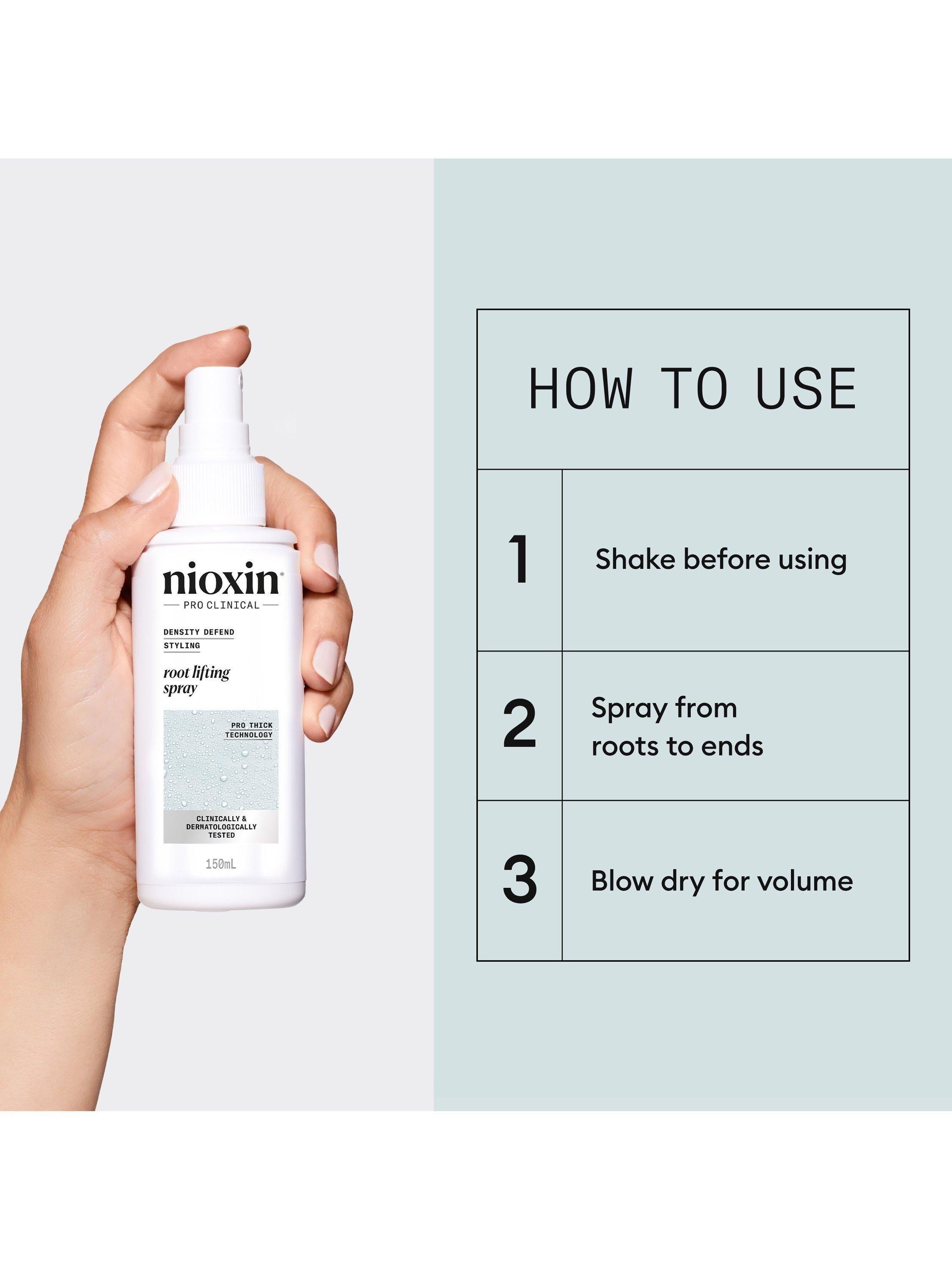 Nioxin root lifting hair thickening spray 150ml (British brand)