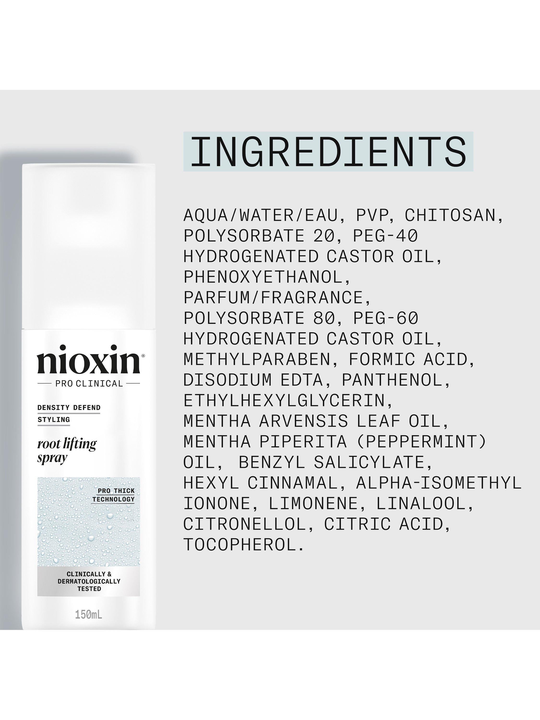 Nioxin root lifting hair thickening spray 150ml (British brand)