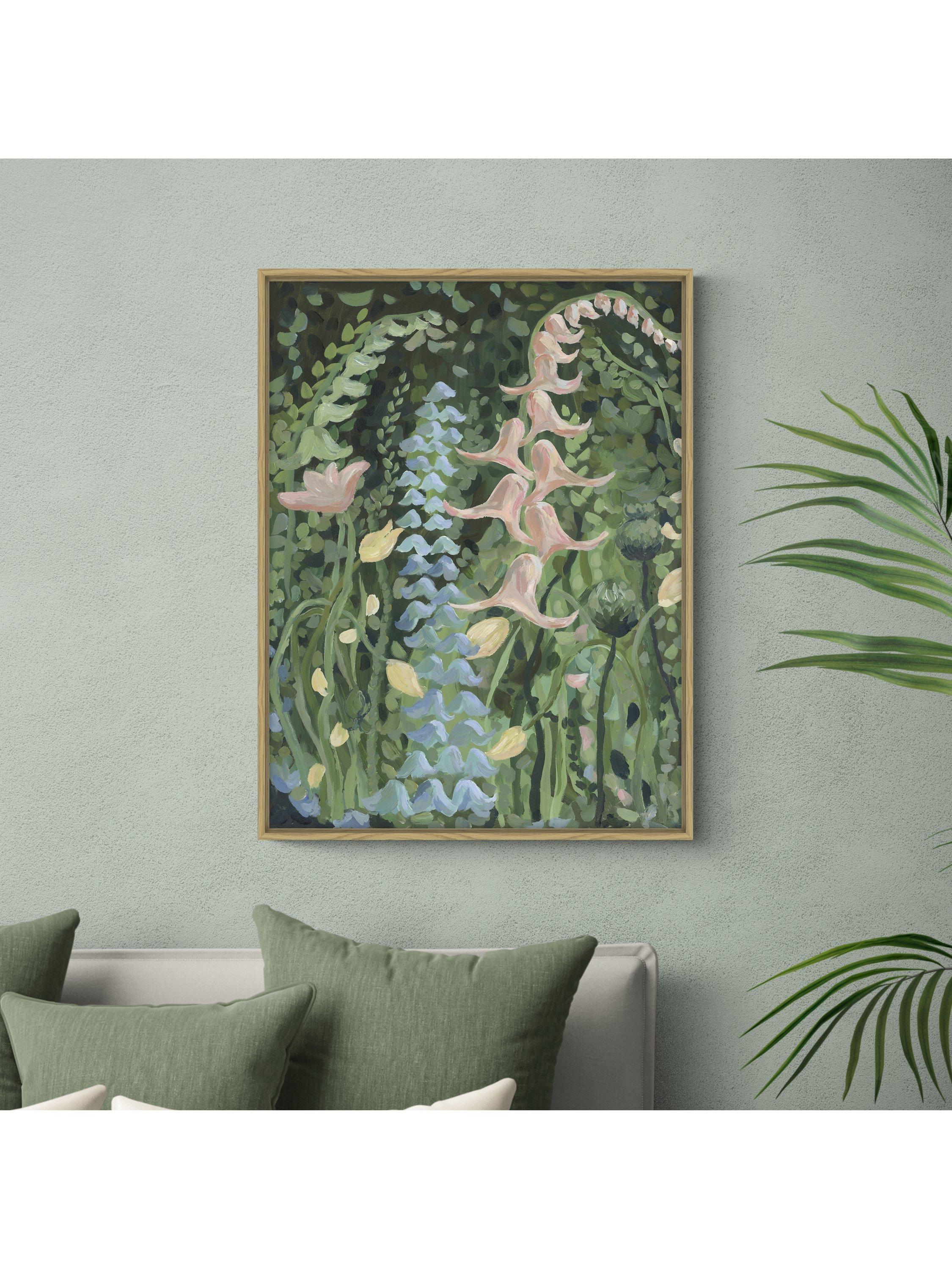 John Lewis framed canvas print blue spring scene 83x64cm - British product