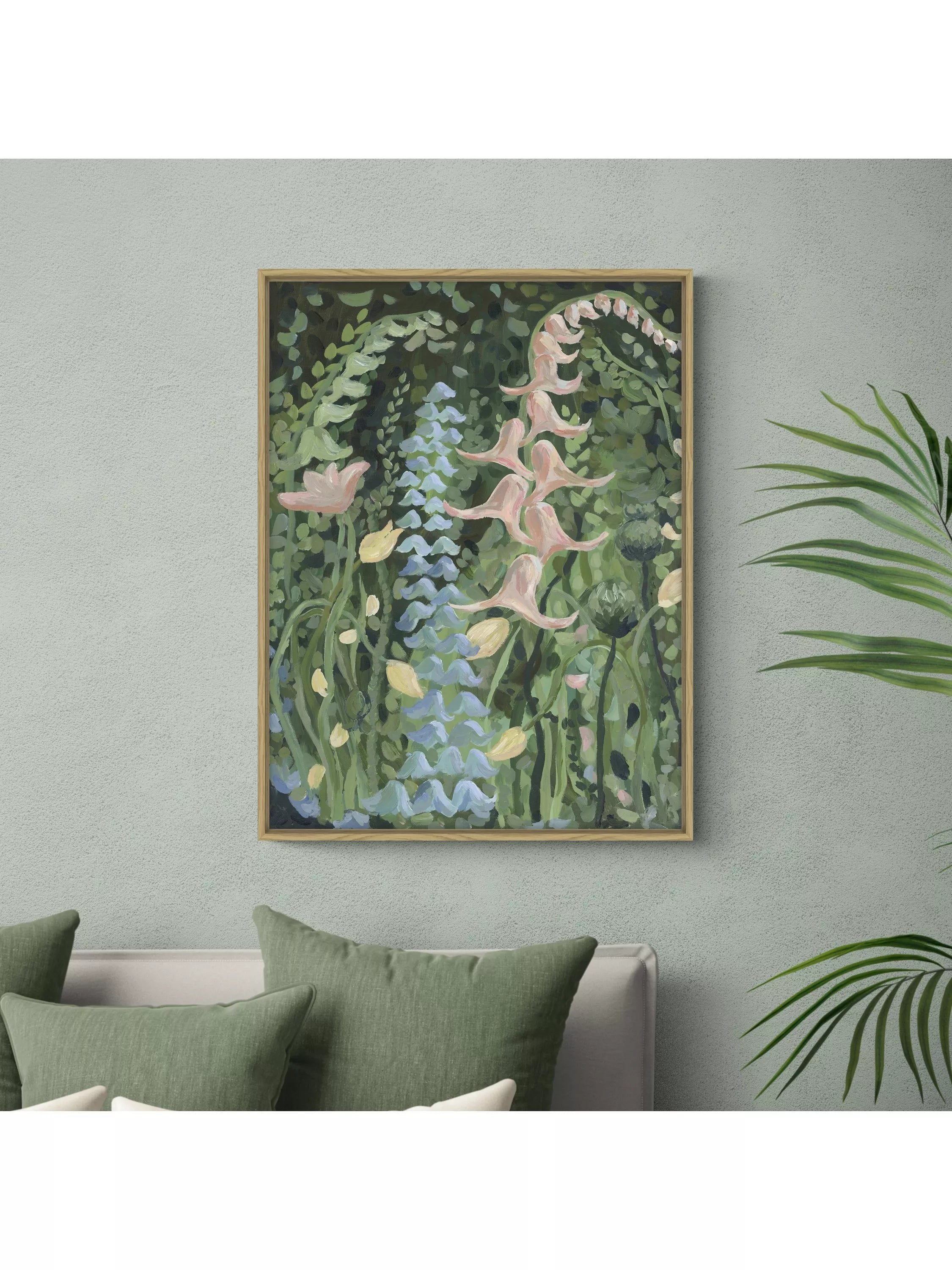 John Lewis framed canvas print blue spring scene 83x64cm - British product