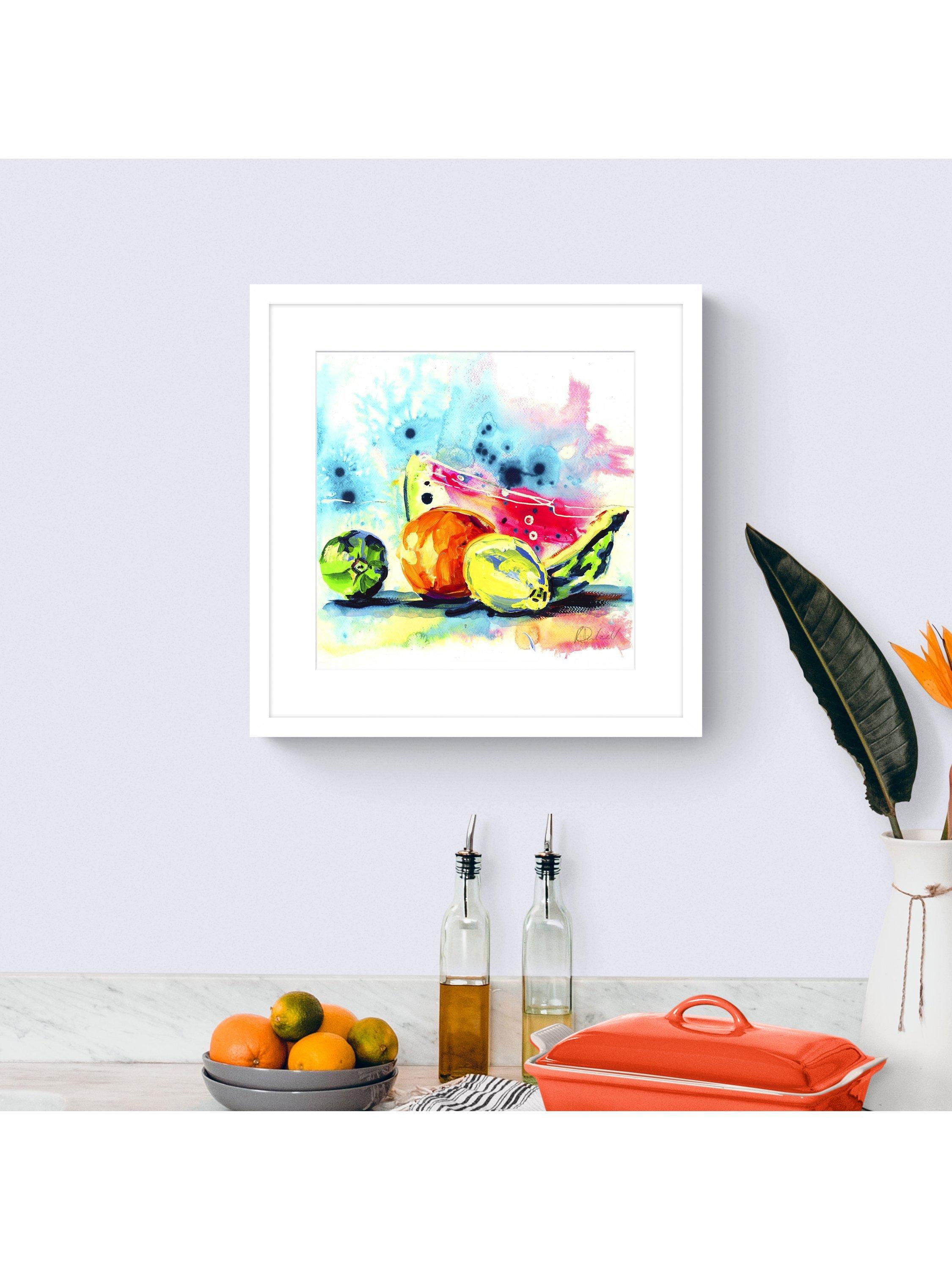 John Lewis framed fruit print 53.5cm square, imported from the UK