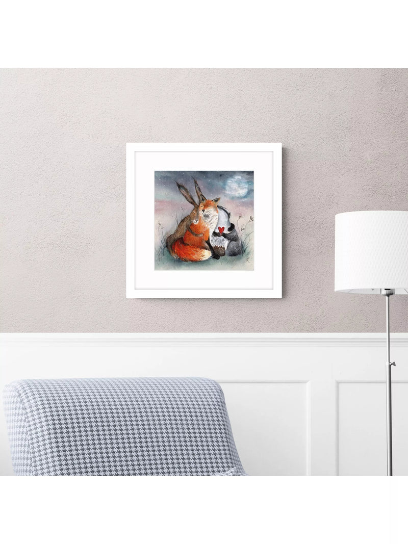 John Lewis Peace & Huggles framed print 43.5cm, UK version