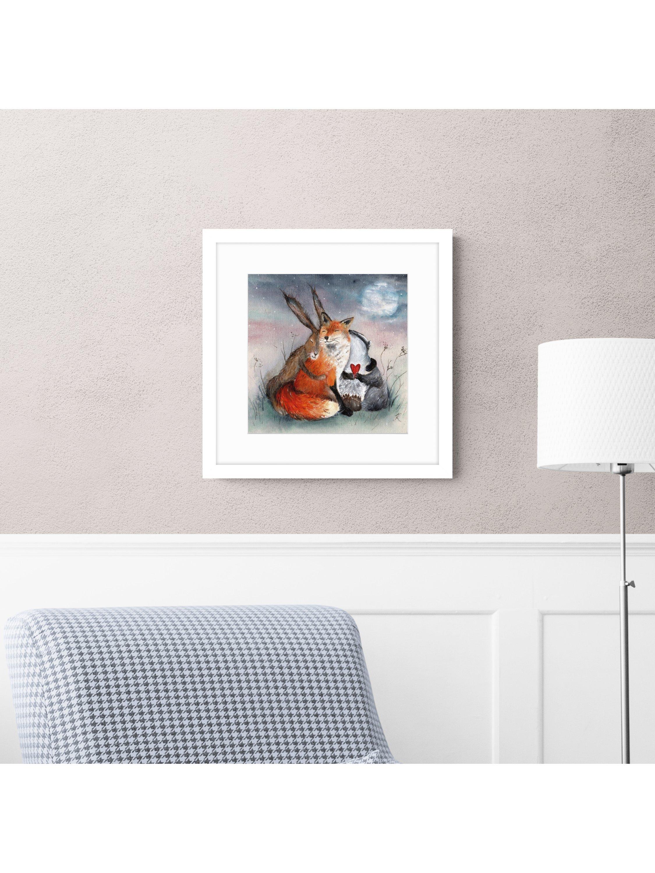 John Lewis Peace & Huggles framed print 43.5cm, UK version