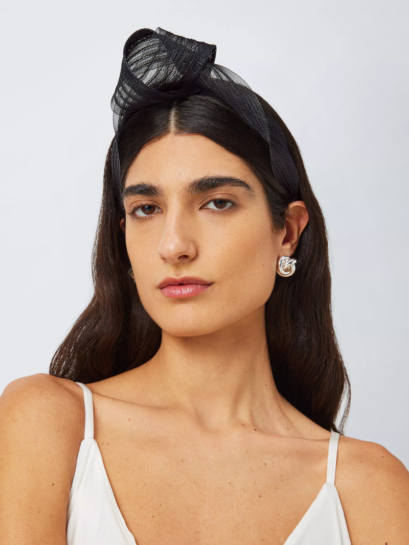 John Lewis Avery Knotted Headband Fascinator, Black