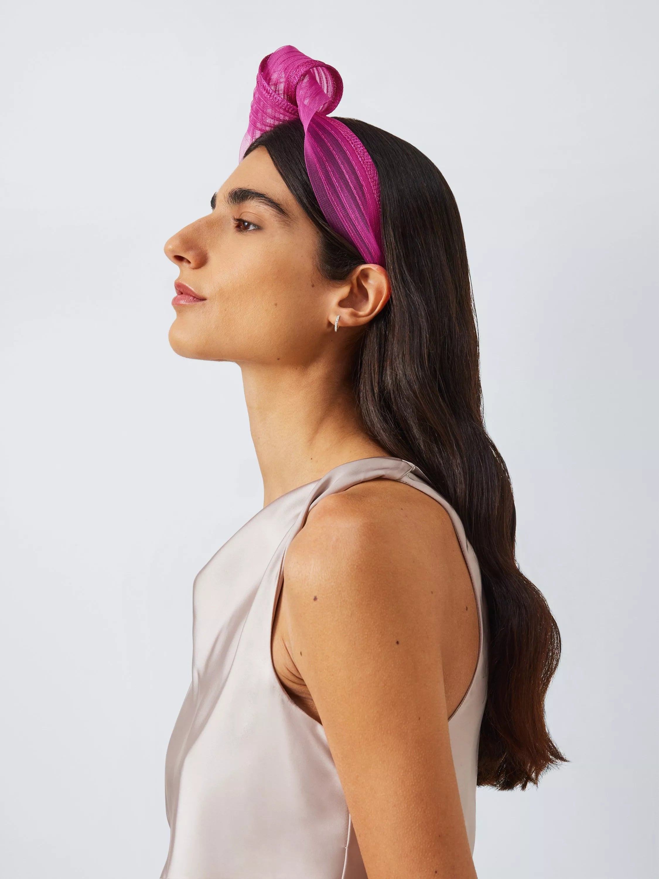 John Lewis Avery Knotted Headband Fascinator, Pink
