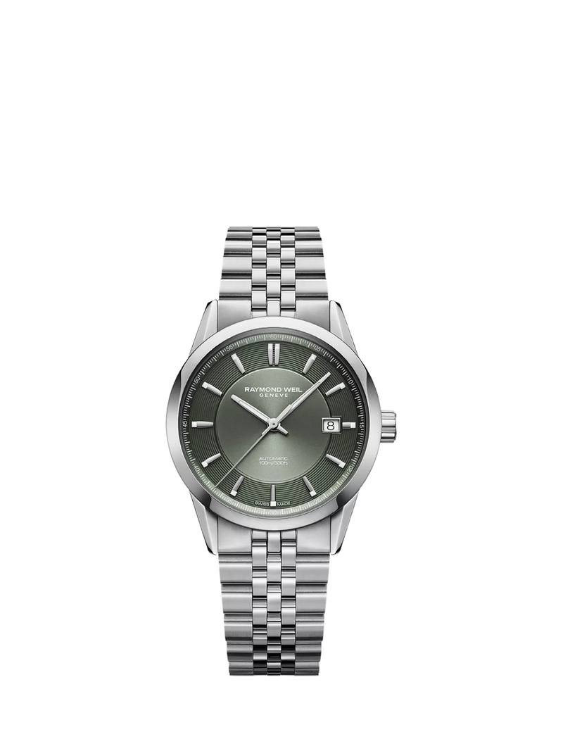 Raymond Weil Freelancer automatic watch olive green dial 38mm, imported from the UK