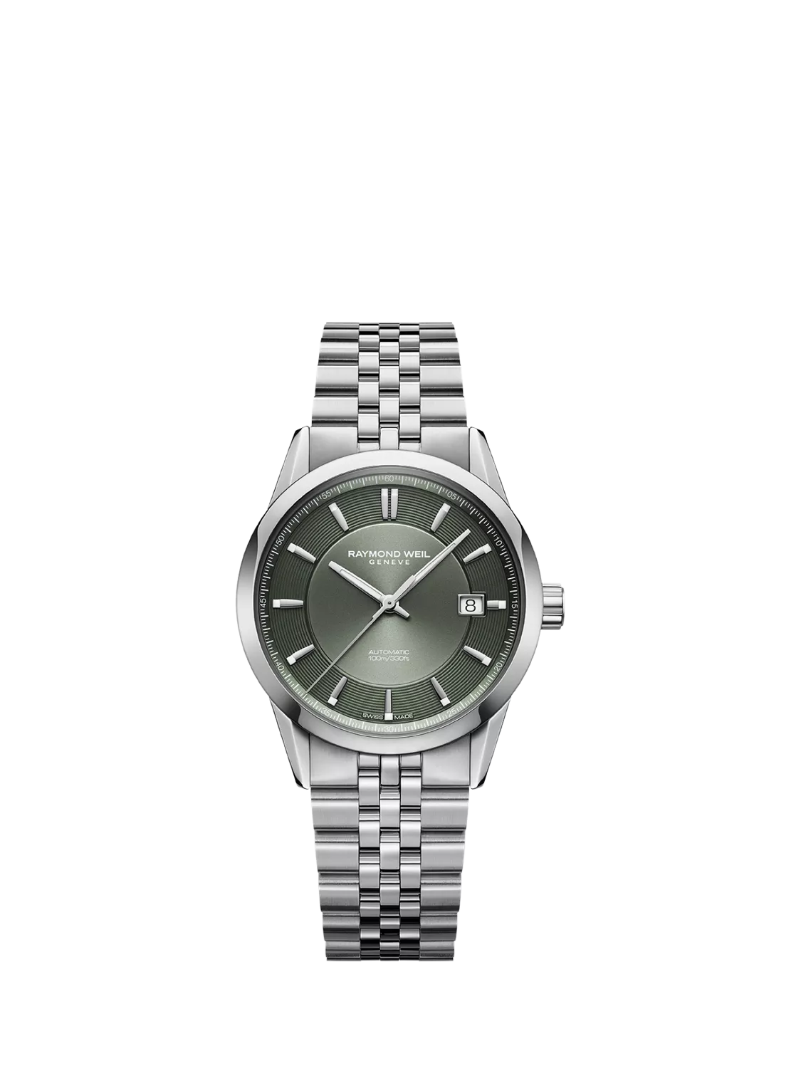 Raymond Weil Freelancer automatic watch olive green dial 38mm, imported from the UK
