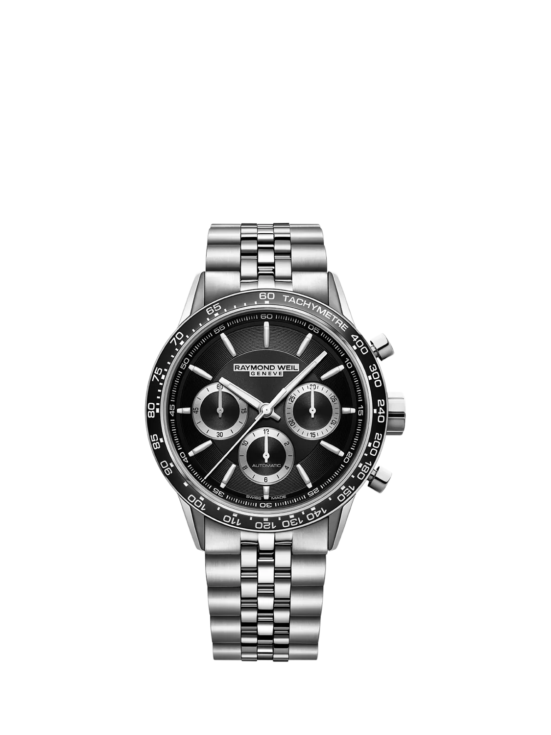 Raymond Weil Freelancer automatic chronograph watch stainless steel (British brand)