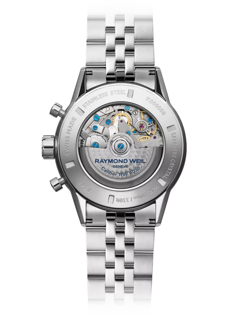 Raymond Weil Freelancer chronograph automatic watch 43.5mm - British product