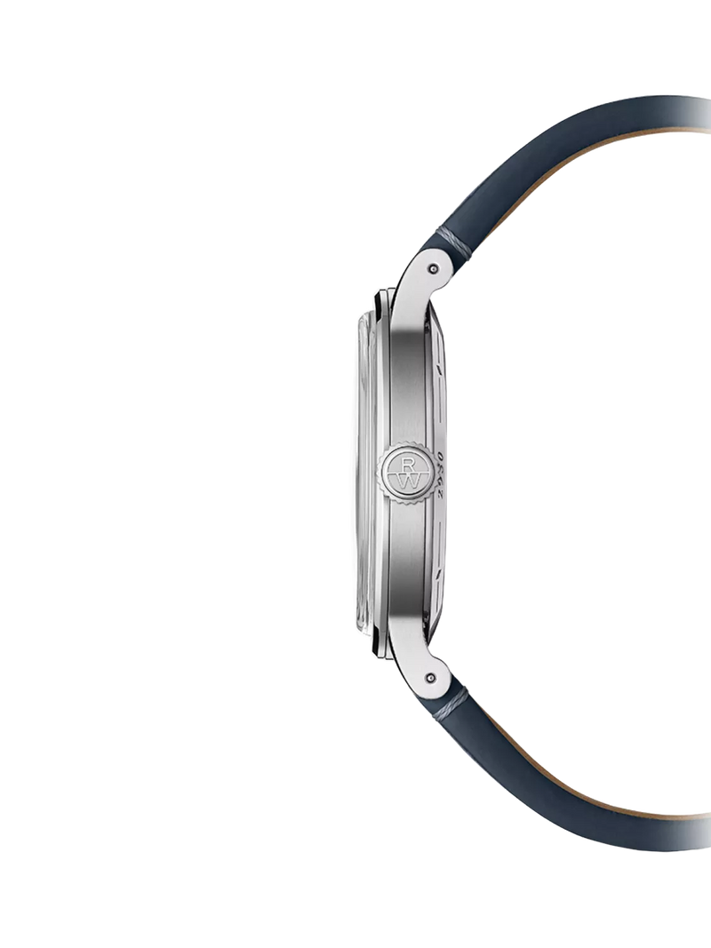 Raymond Weil Millesime automatic watch silver dial blue leather strap - British product