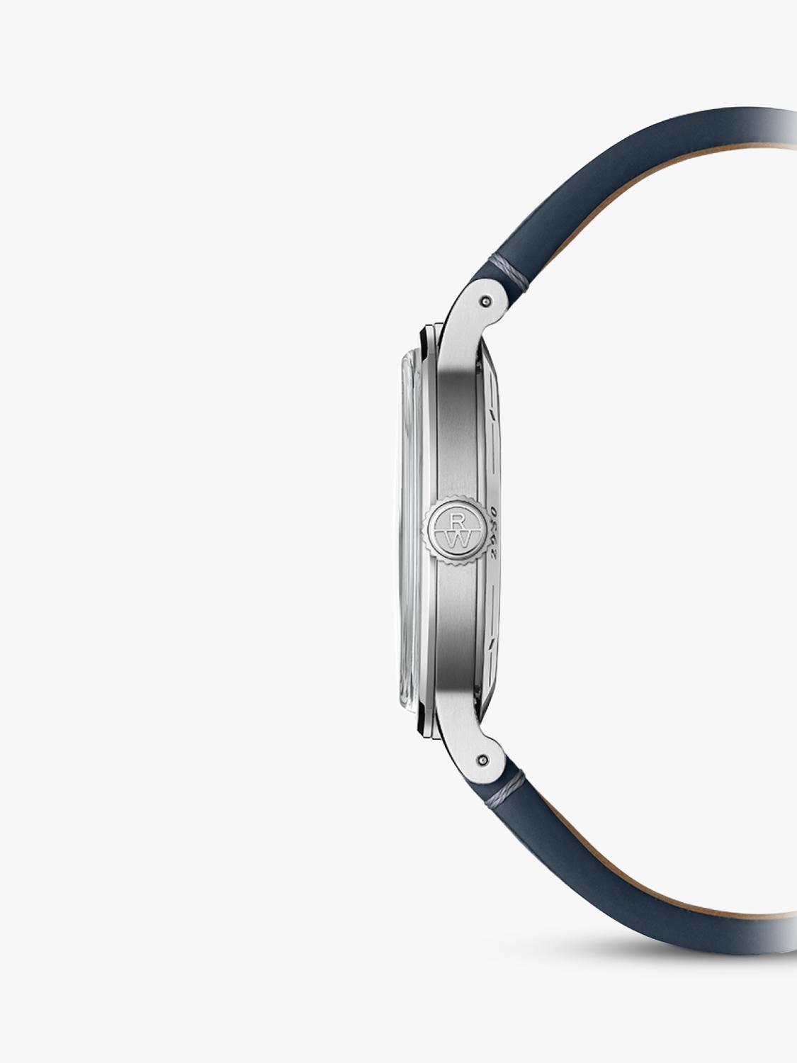 Raymond Weil Millesime automatic watch silver dial blue leather strap - British product