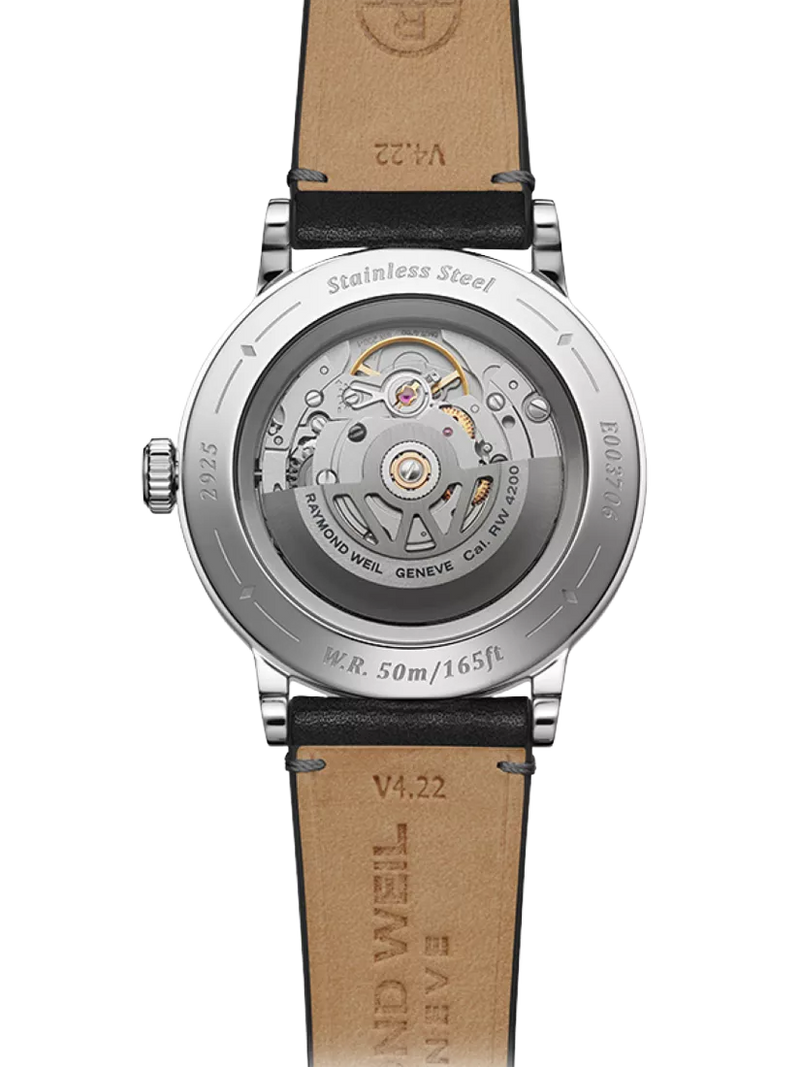 Raymond Weil Millesime automatic watch leather strap 39.5mm, imported from the UK