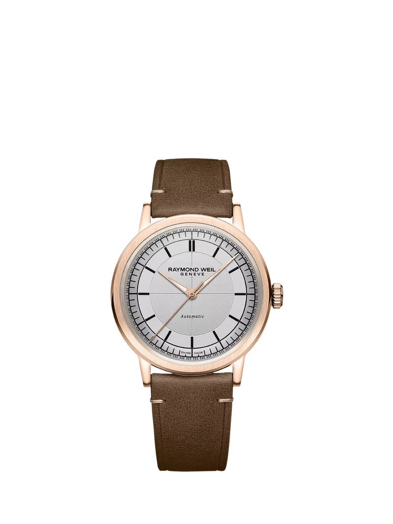 Raymond Weil Millesime automatic leather strap watch 39.5mm, UK version