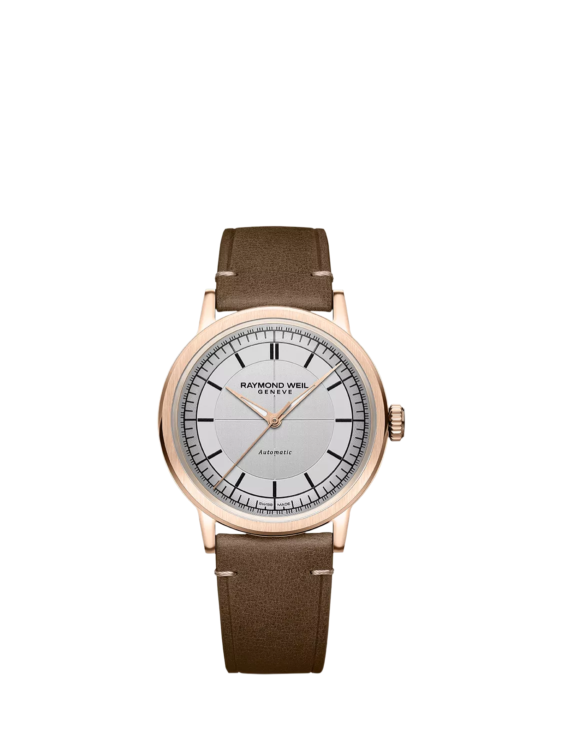 Raymond Weil Millesime automatic leather strap watch 39.5mm, UK version