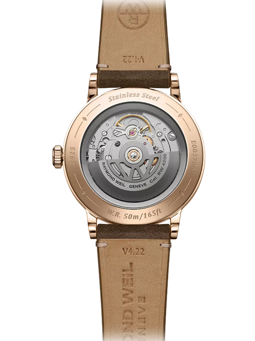 Raymond Weil Millesime automatic leather strap watch 39.5mm, UK version