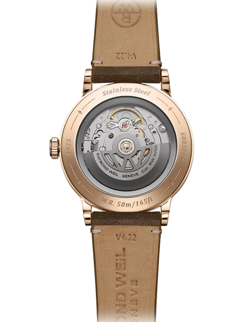 Raymond Weil Millesime automatic leather strap watch 39.5mm, UK version