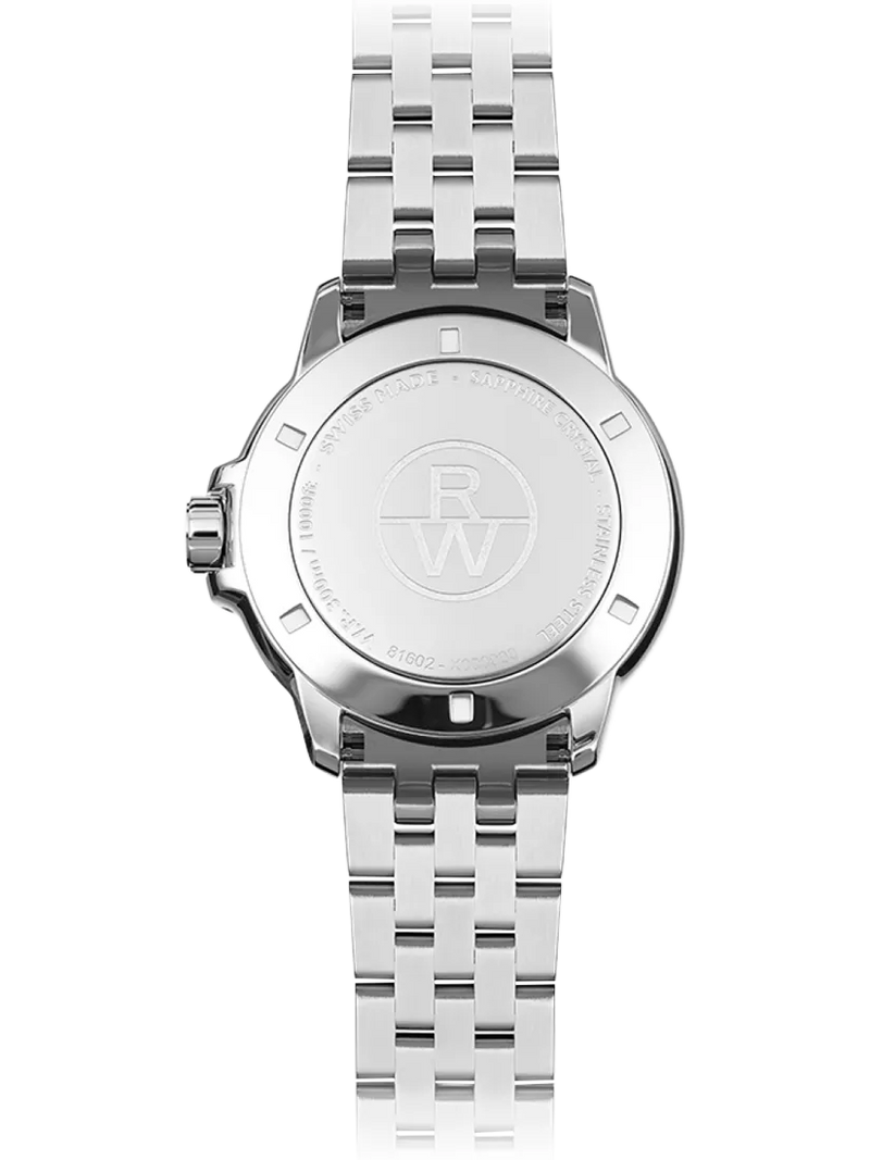Raymond Weil Tango 41 date watch silver green, imported from the UK