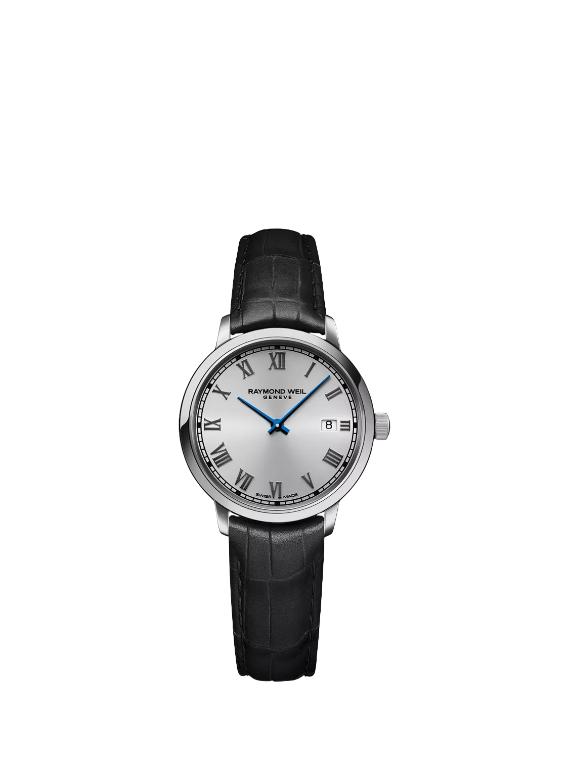 Raymond Weil Toccata ladies watch 29mm black leather strap, imported from the UK