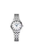Raymond Weil Toccata ladies watch with silver bracelet and white dial (British brand)