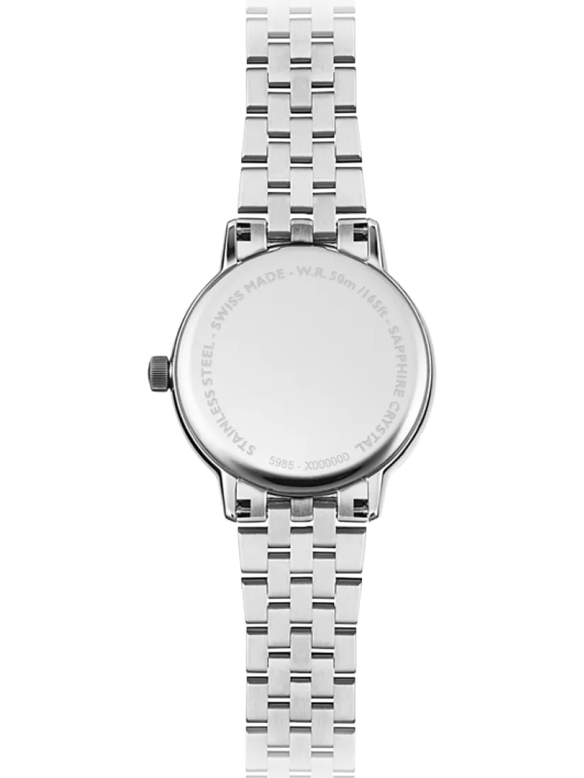 Raymond Weil Toccata ladies watch with silver bracelet and white dial (British brand)