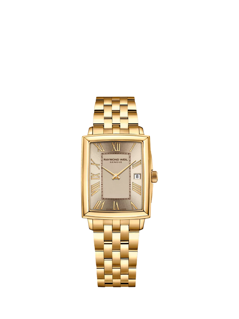 Raymond Weil Toccata watch 34x23mm gold dial, imported from the UK