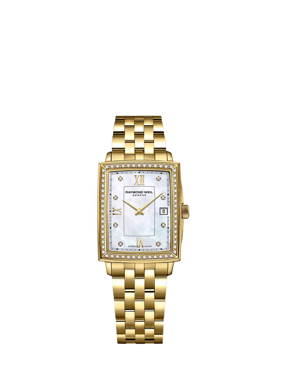 Raymond Weil Toccata mother of pearl diamond watch gold bracelet - British product