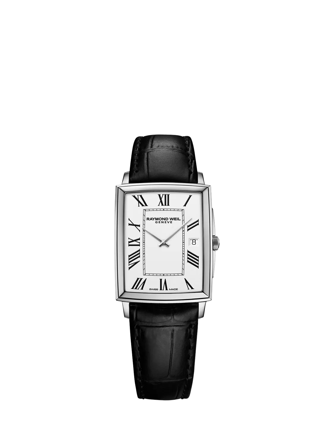 Raymond Weil Toccata men's watch Roman numeral dial leather strap (British brand)