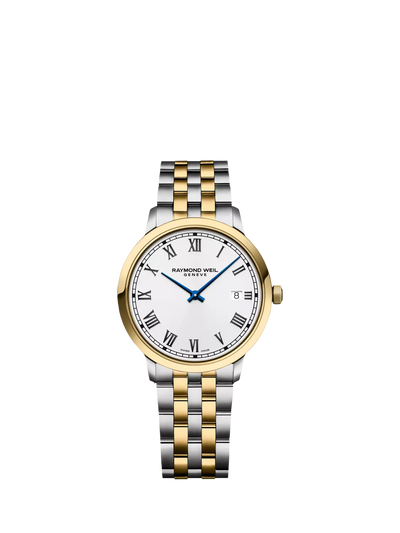 John Lewis Raymond Weil Men's Toccata 39.5mm Date Roman Numerals Bracelet Strap Watch- Buy online at McGrocer