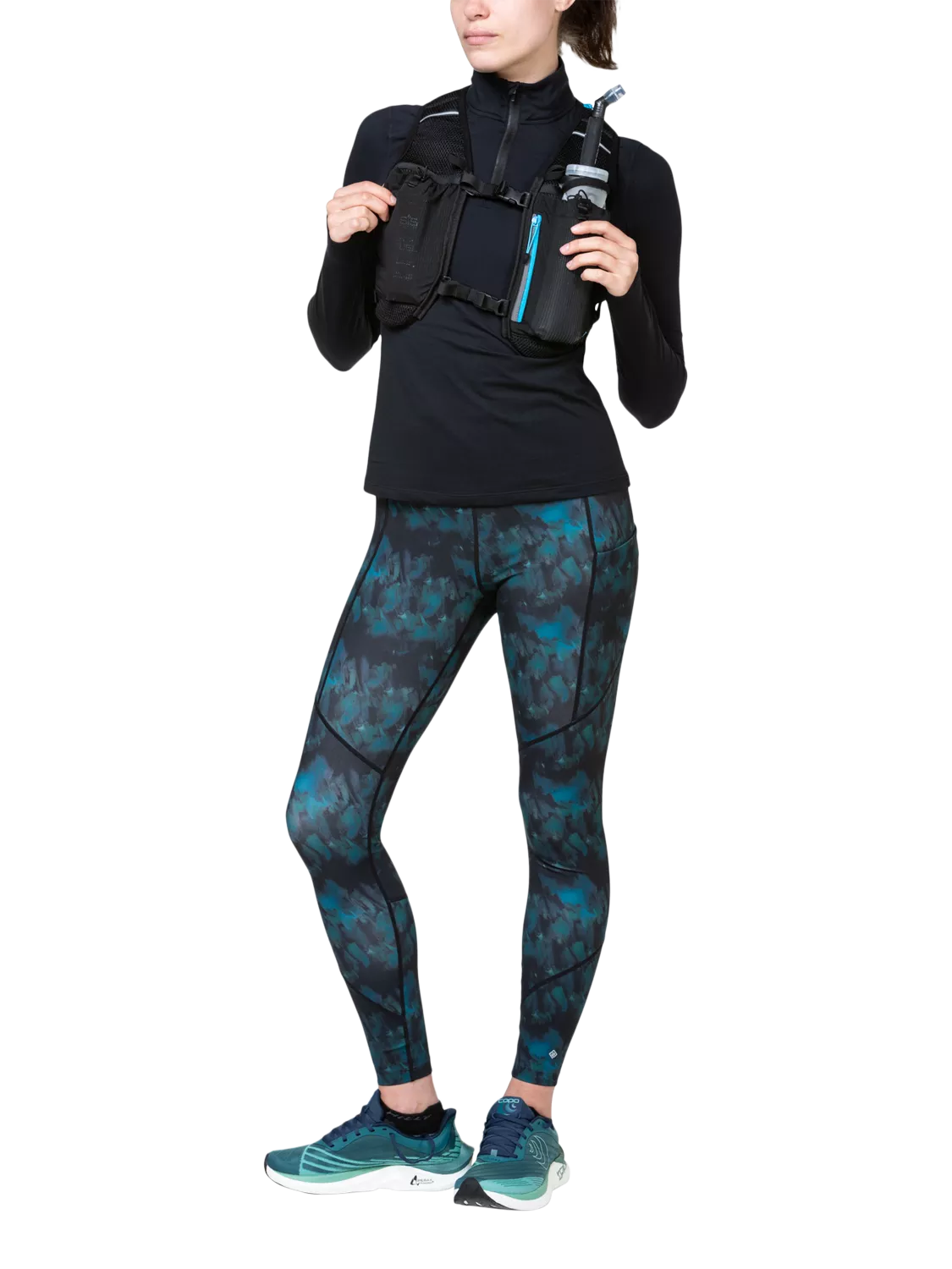 Ronhill running hydration vest black/cyan - British product
