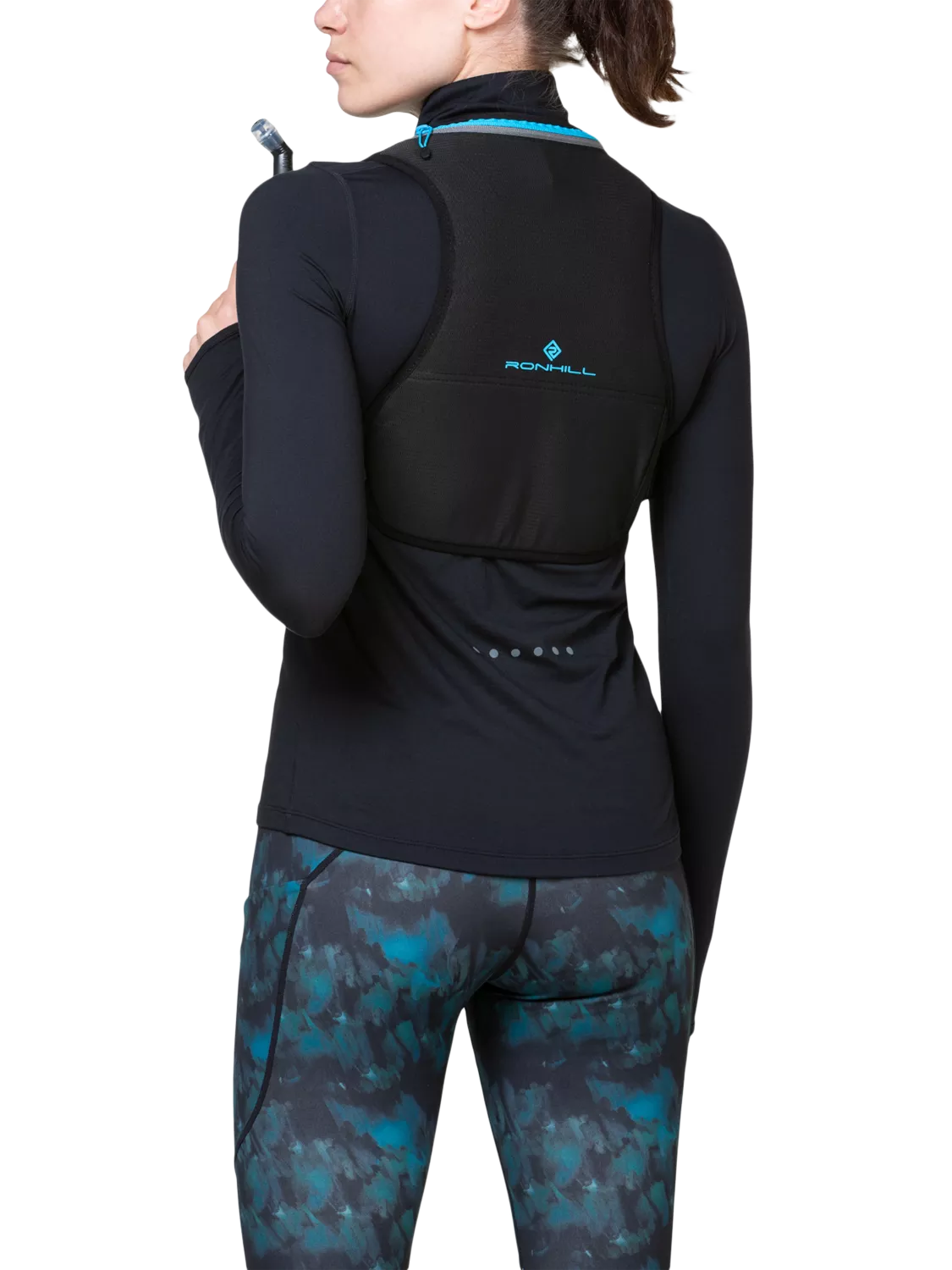 Ronhill running hydration vest black/cyan - British product
